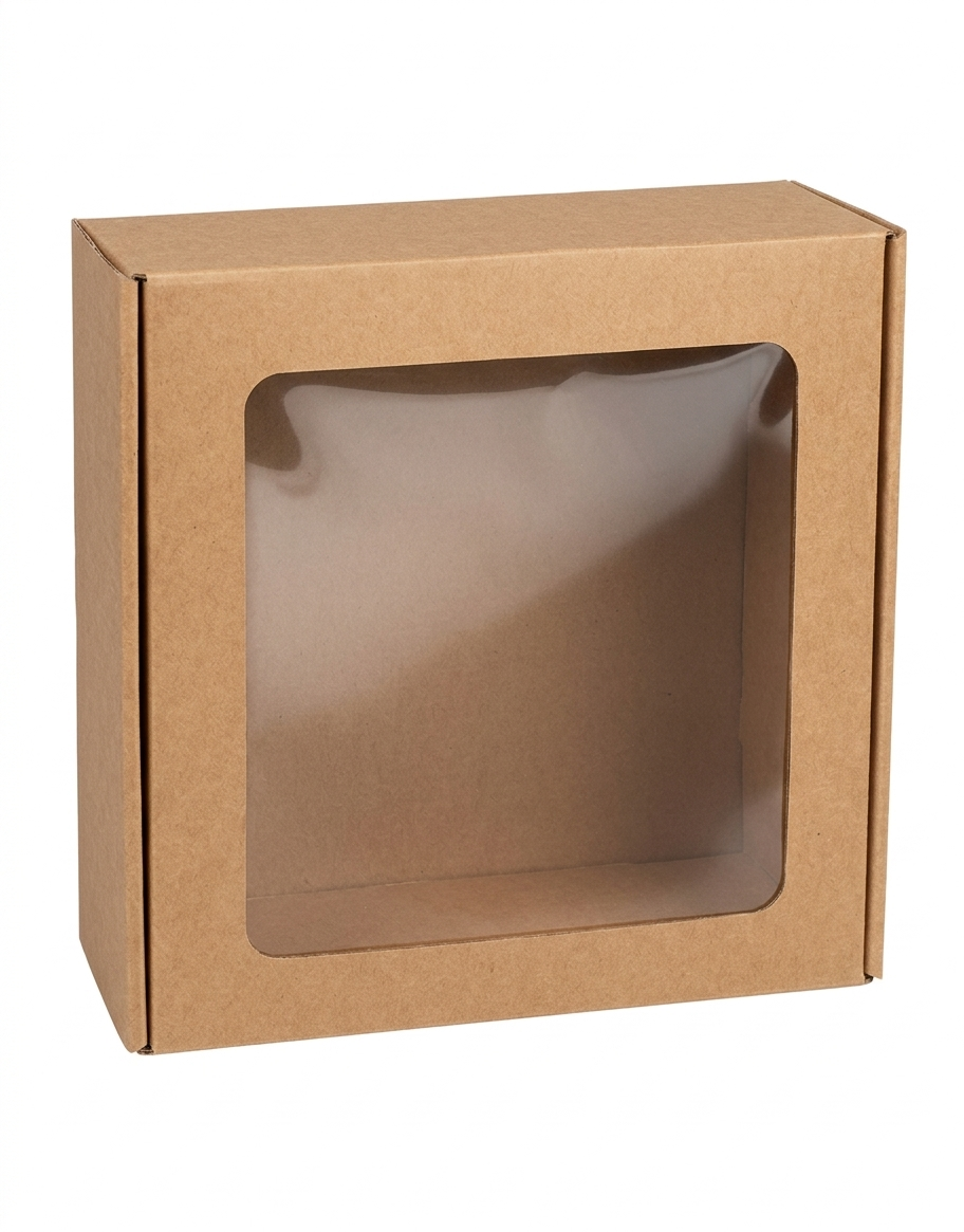 Dėžutė GR 200x200x90mm ruda su langeliu - Image 2