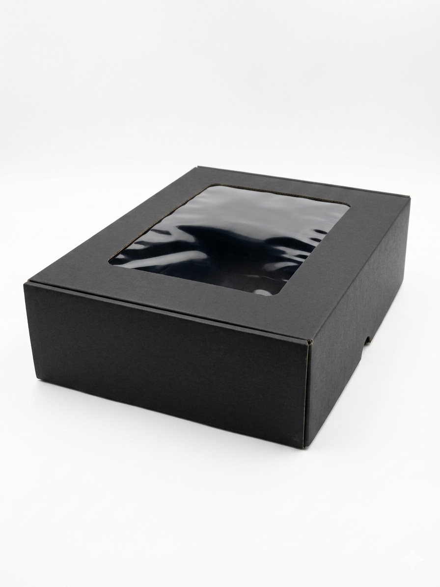 Dėžutė GR 305x215x80 mm juoda su langeliu - Image 2