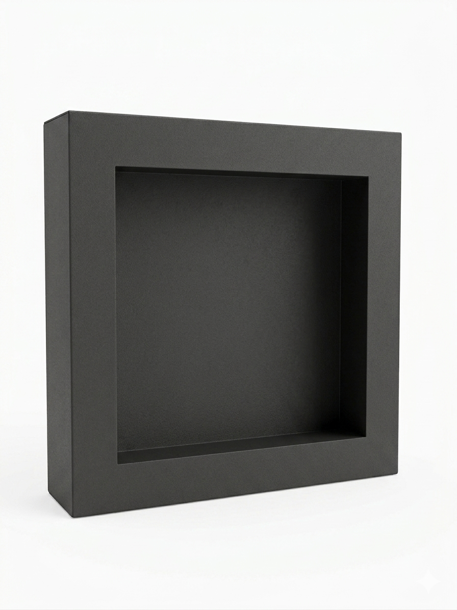 Dėžutė GR juoda, su langeliu 245x245x80 mm