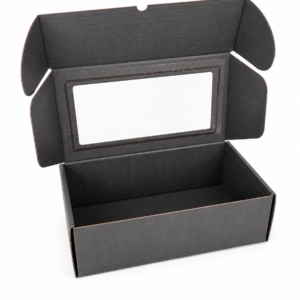 Dėžutė GR 320x165x93 mm juoda su langeliu