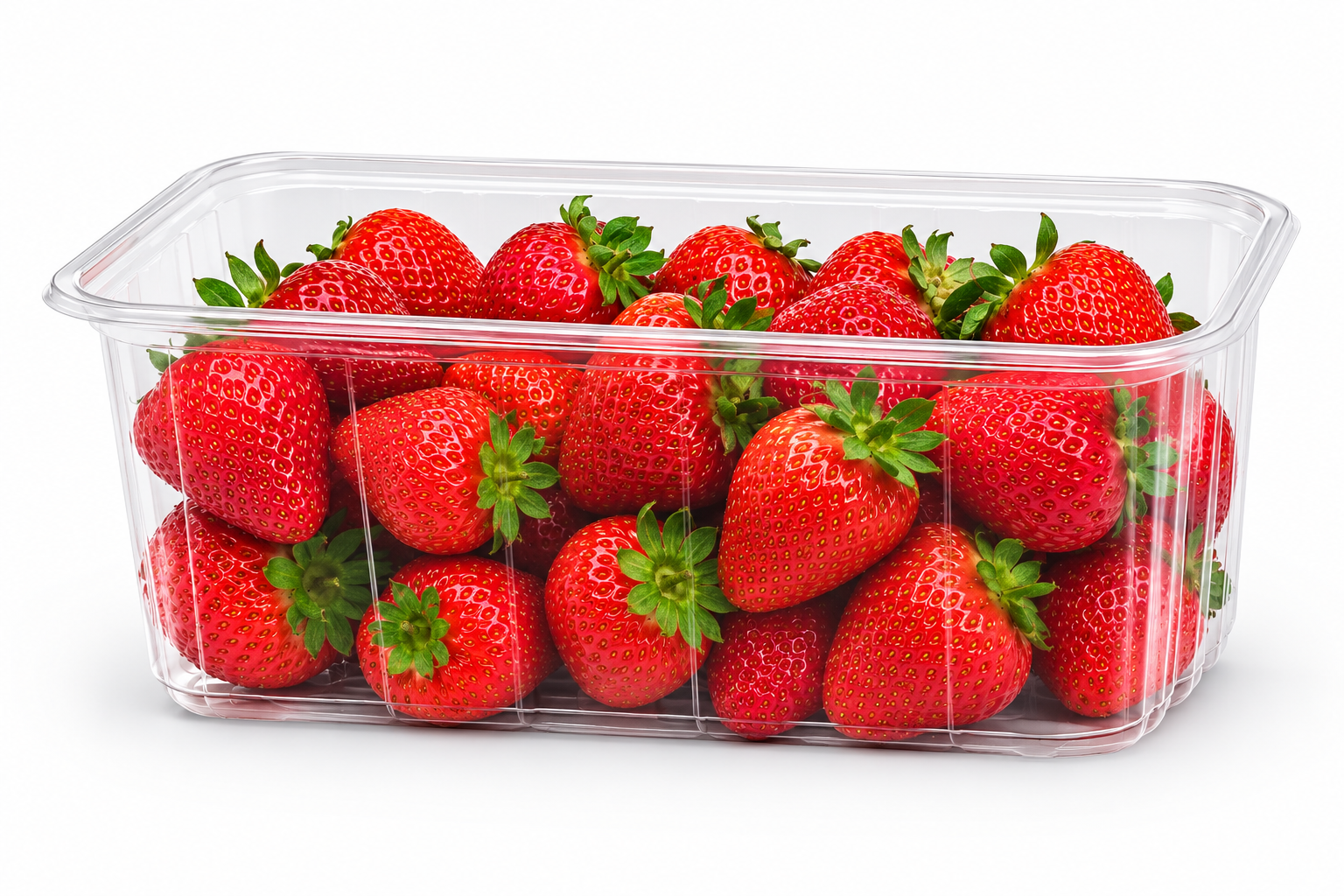 Plastikinis skaidrus indelis uogom su skylutėmis 1kg