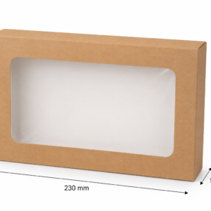 Dėžutė 230x150x50mm ruda su langu