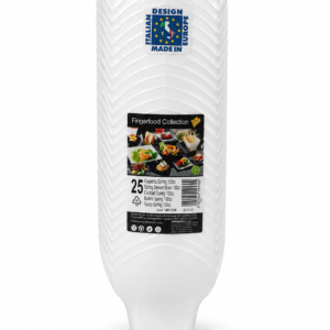 Fingerfood vienkartiniai serviravimo indeliai 100ml balti 25vnt