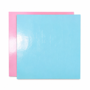 Dvipusis trisluoksnis kvadratinis torto padėklas 30×30 cm rožinis / mėlynas