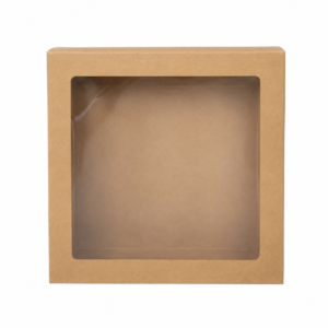 Dėžute ruda 320x320x80mm su langeliu ir dangteliu