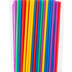 Šiaudeliai daugkartiniai, įvairių spalvų 50vnt ColourMIX