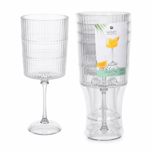 Plastikinės kokteilių taurės 300 ml, 4 vnt.