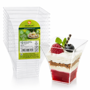 Skaidrūs furšetiniai indeliai „Pagoda“ 200 ml, 12 vnt